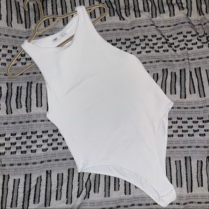 ZARA white halter body suit